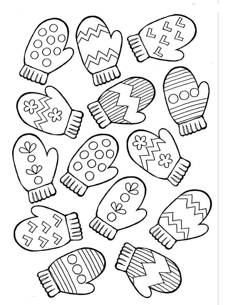 Mittens Coloring Pages
