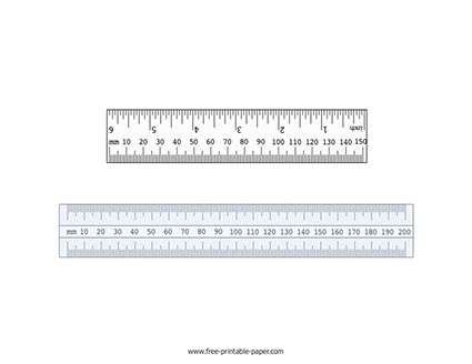 MM Ruler Actual Size Free printable paper