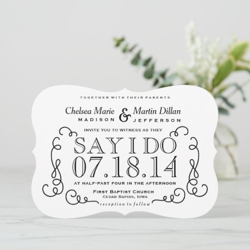 scroll wedding invitation template