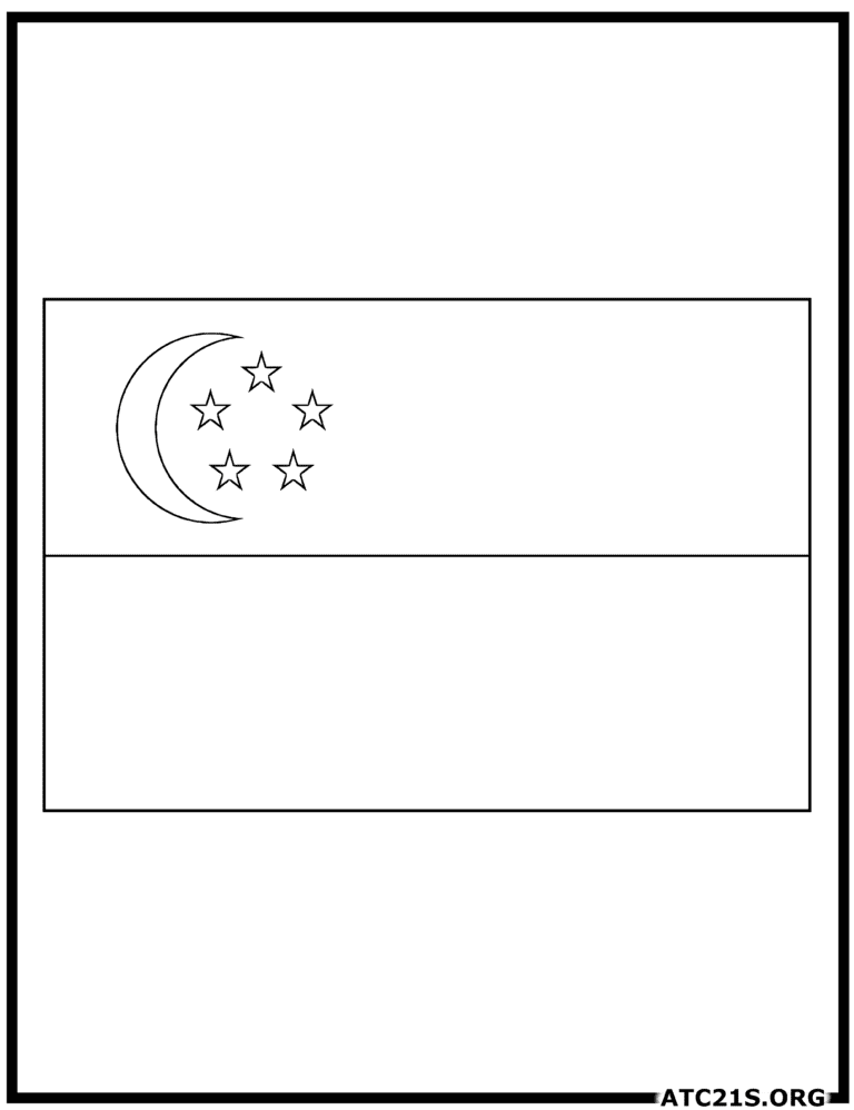 Monaco Flag Coloring Page ATC21S