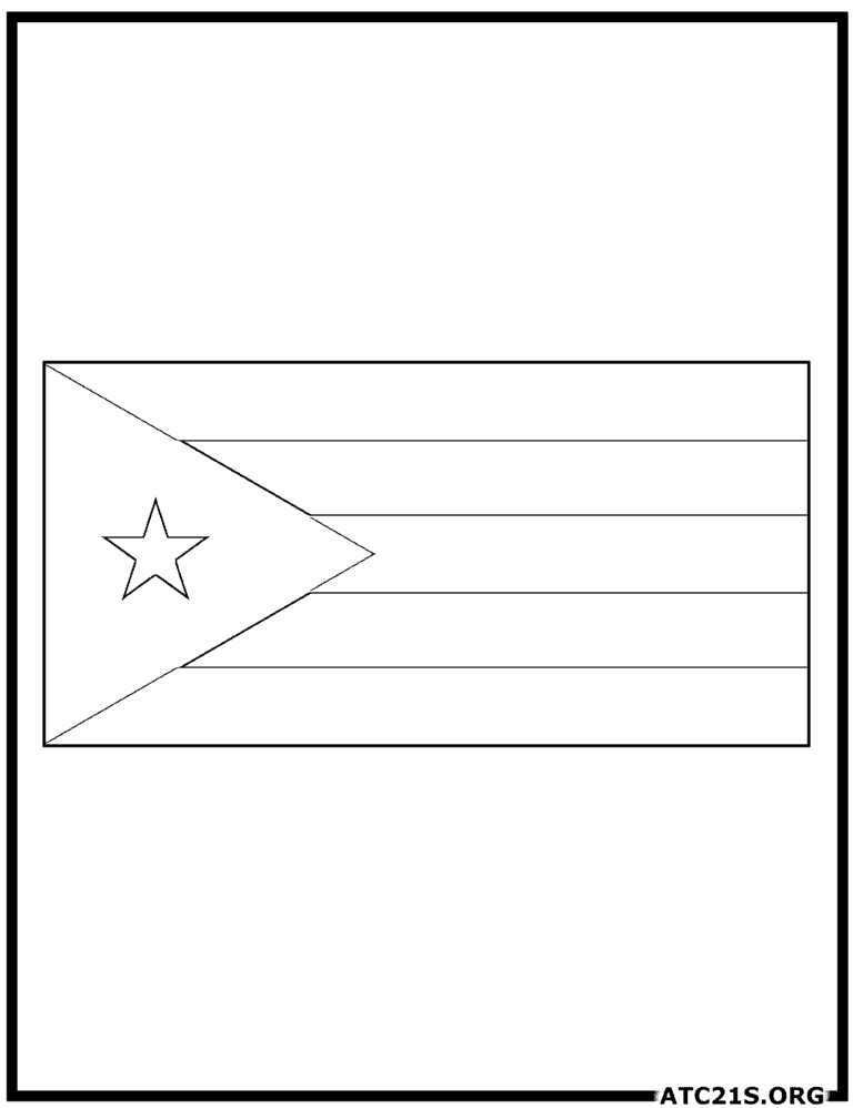 Monaco Flag Coloring Page