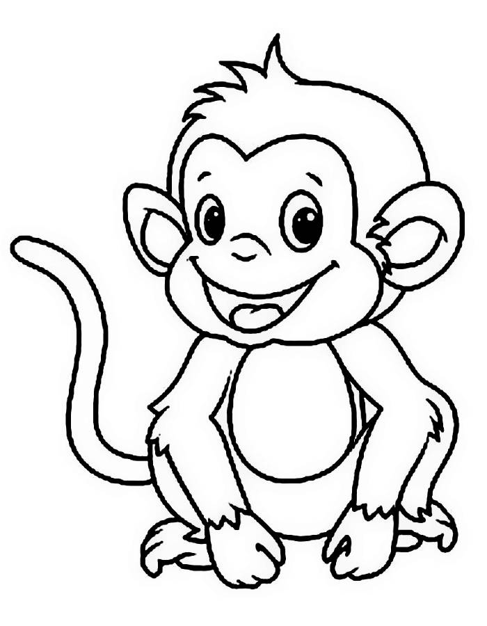 monkey coloring pages free printable