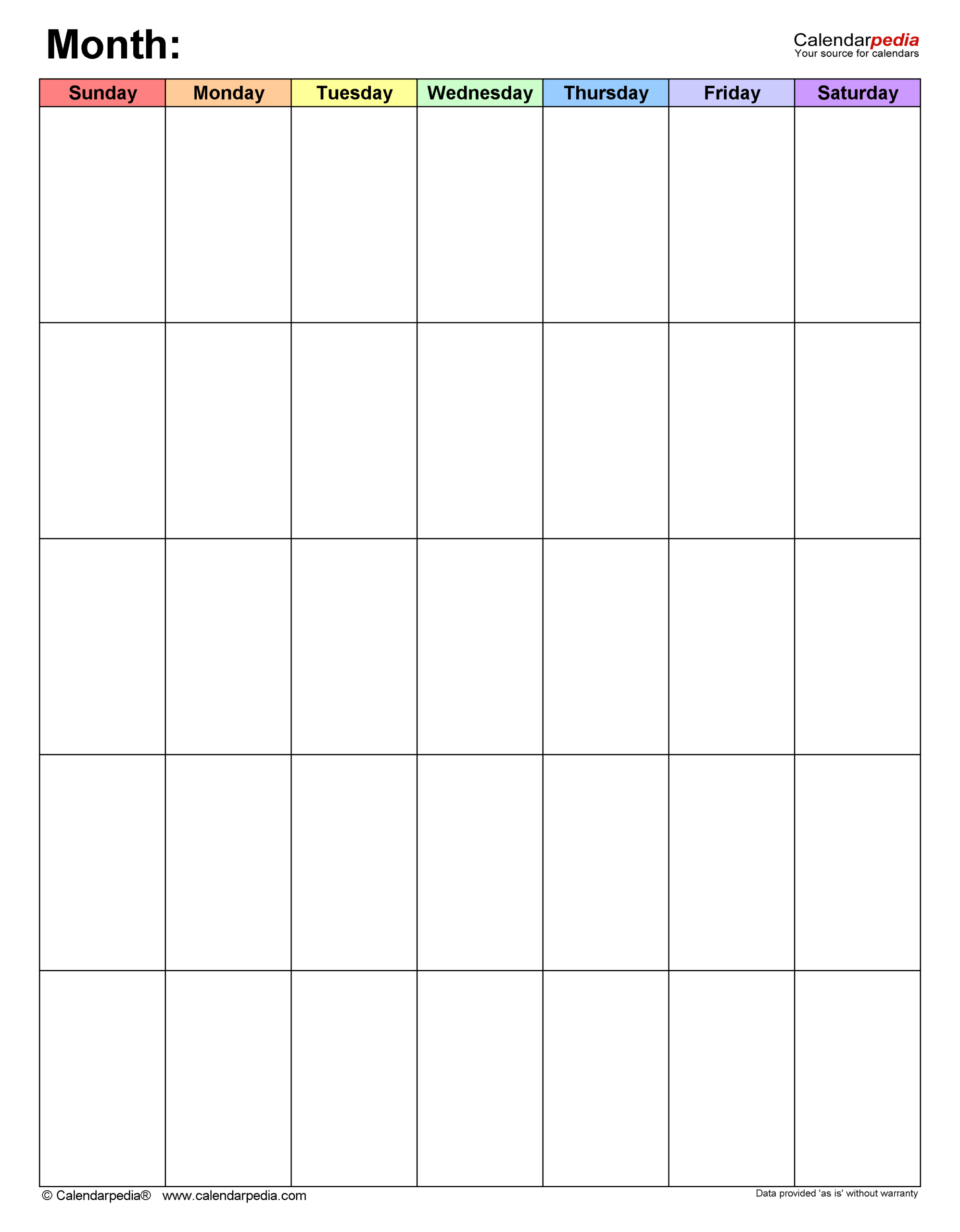 free printable monthly planner template