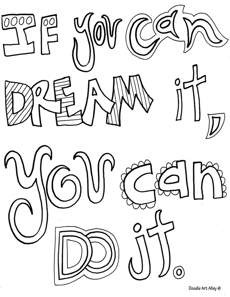 Motivational Quotes Coloring Pages QuotesGram