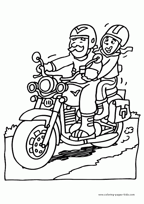 Motorcycle Color Pages Coloring Pages For Kids Transportation
