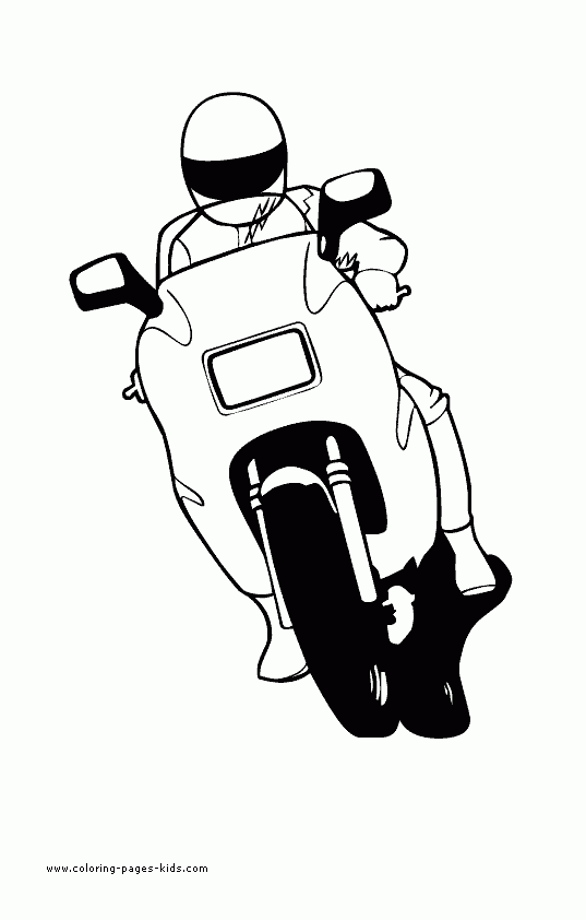 Motorcycle Color Pages Free Printable Coloring Sheets For Kids 