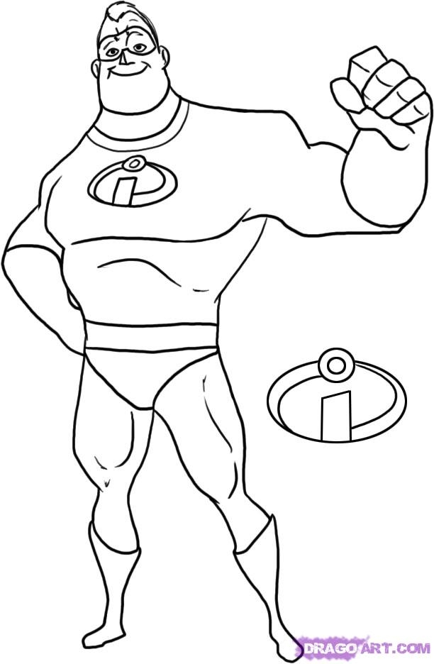 Mr Incredible Coloring Page Coloring Home
