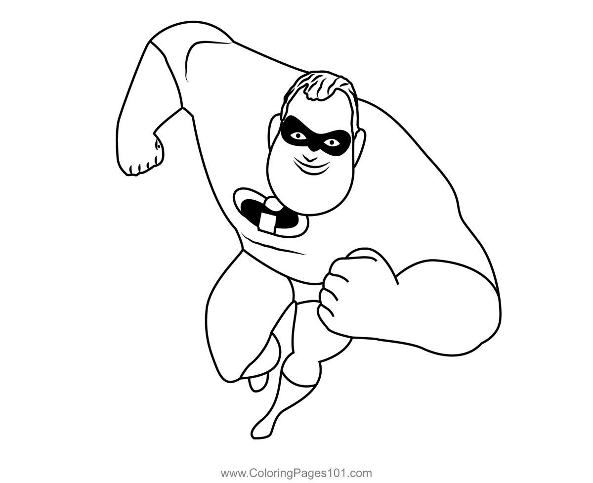 Mr Incredible Coloring Page