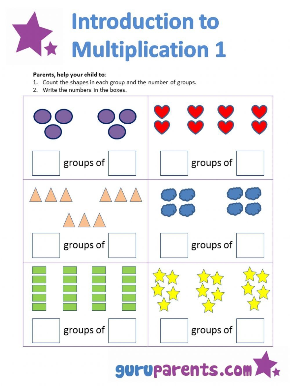 Multiplication Division Equal Groups Printable Worksheet PDF 