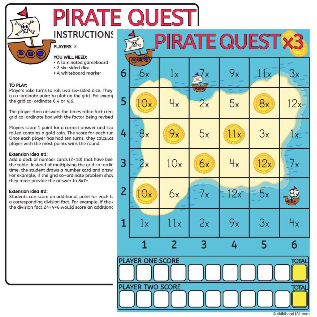 multiplication games printable pdf free