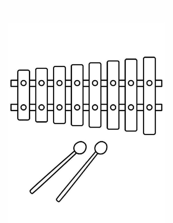 Music Instruments Coloring Pages Free Printable PDF 