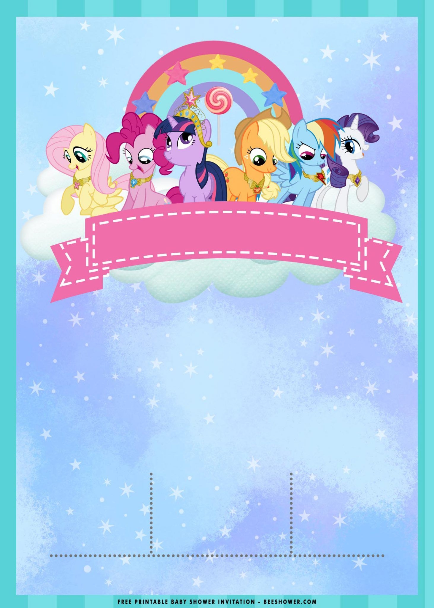 My Little Pony Invitation Template Printable Word Searches