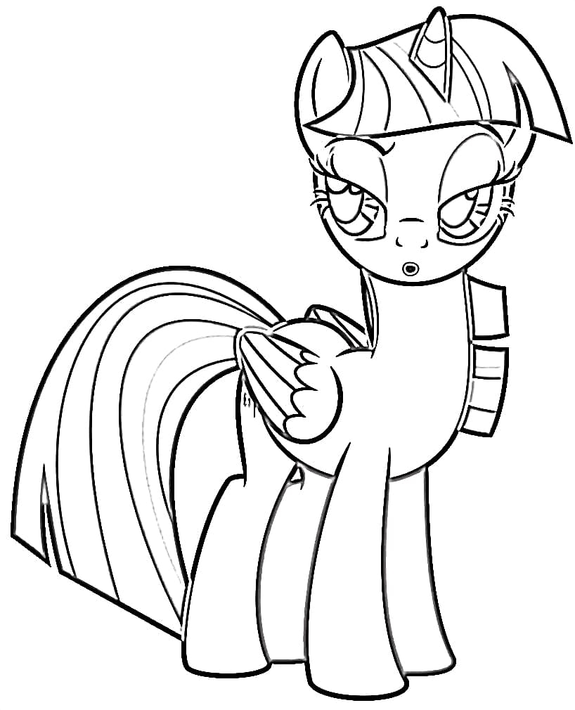 My Little Pony Twilight Sparkle Coloring Page Free Printable Coloring 