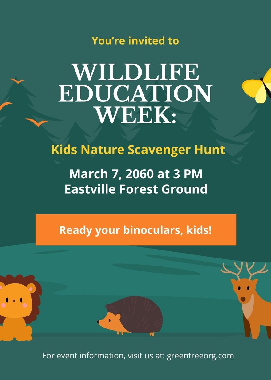 Nature Scavenger Hunt Invitation In Illustrator PSD Word Download