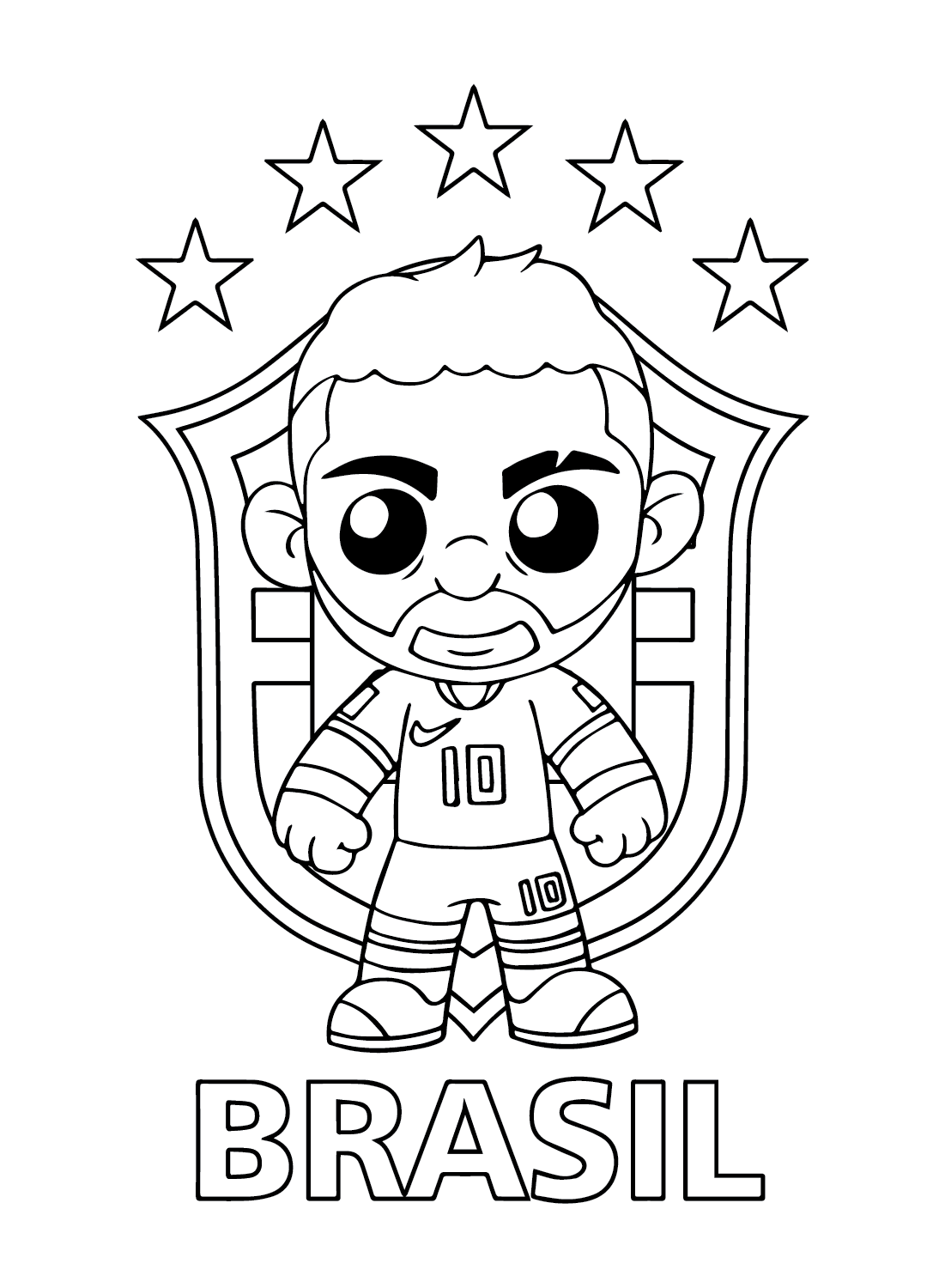 Neymar Drawing Coloring Pages Free Printable Coloring Pages