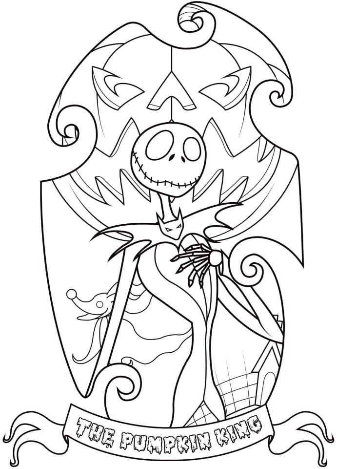 Nightmare Before Xmas Coloring Pages