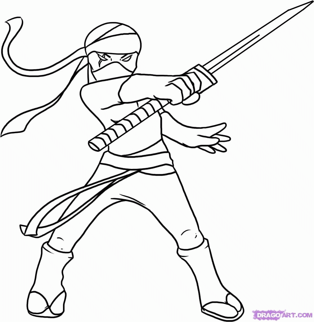 ninja coloring pages free