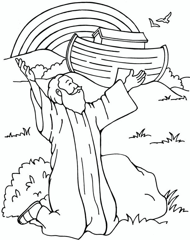 free coloring pages noah's ark