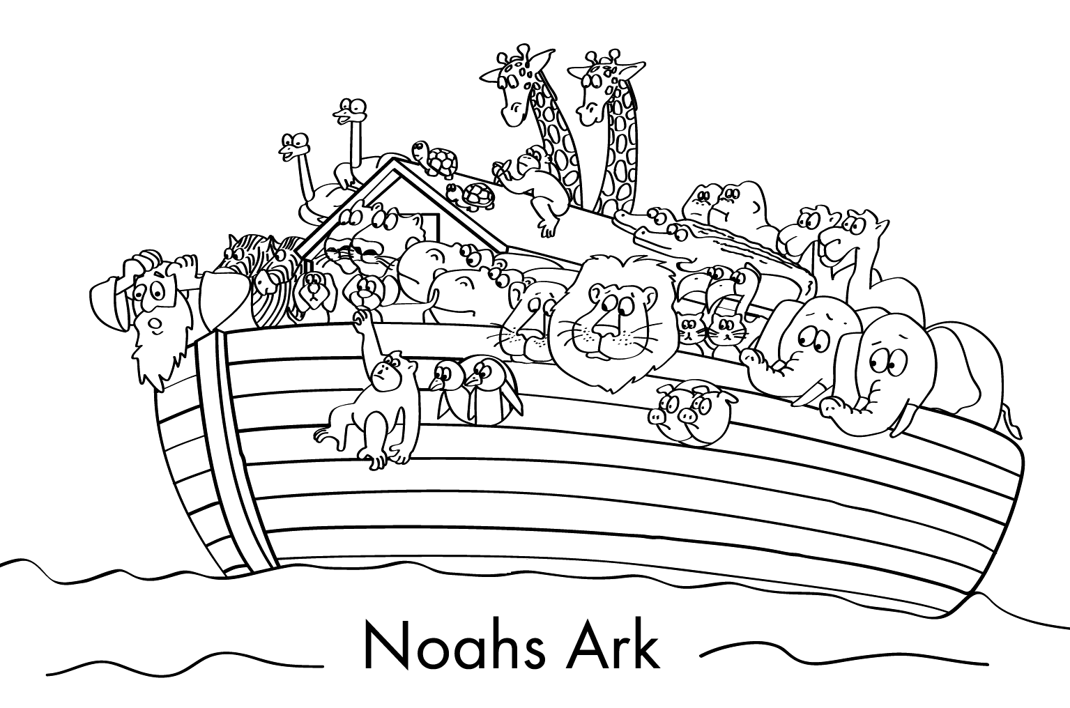 Noahs Ark Rainbow Coloring Page Coloring rocks