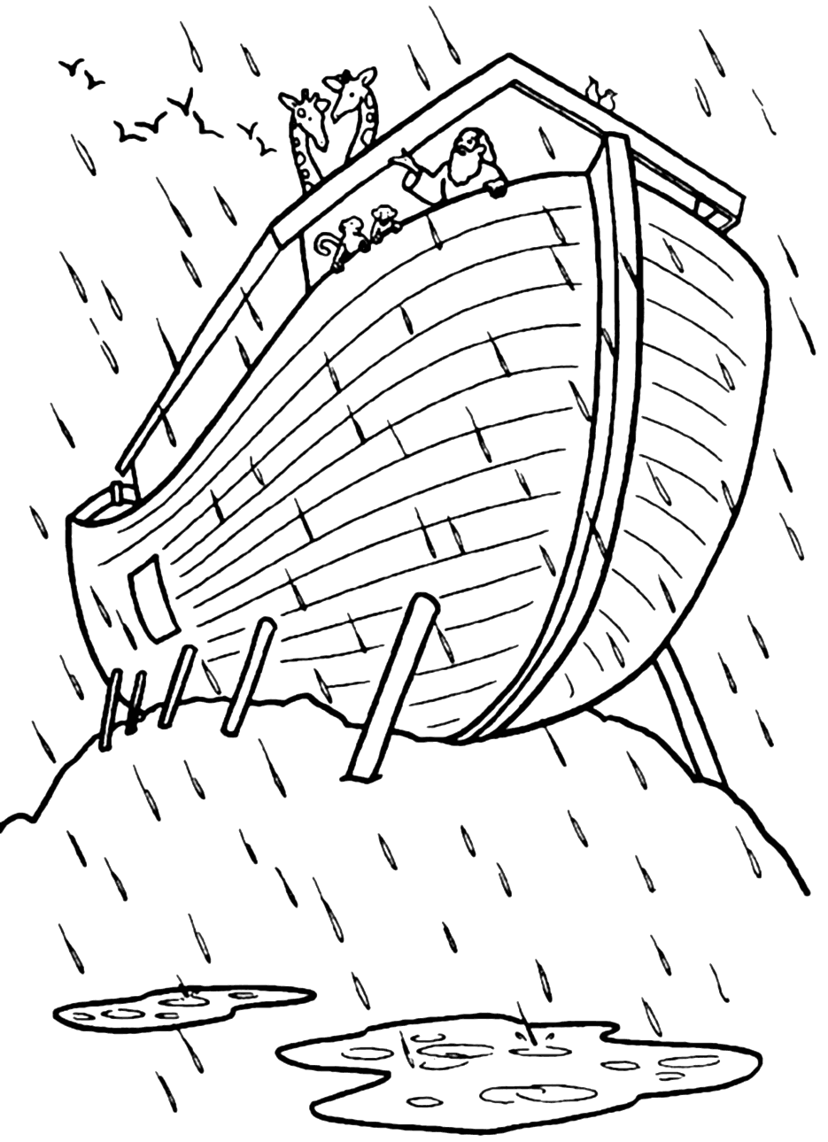 Noahs Ark Was Large Coloring Page Printable Coloring Pages FREE