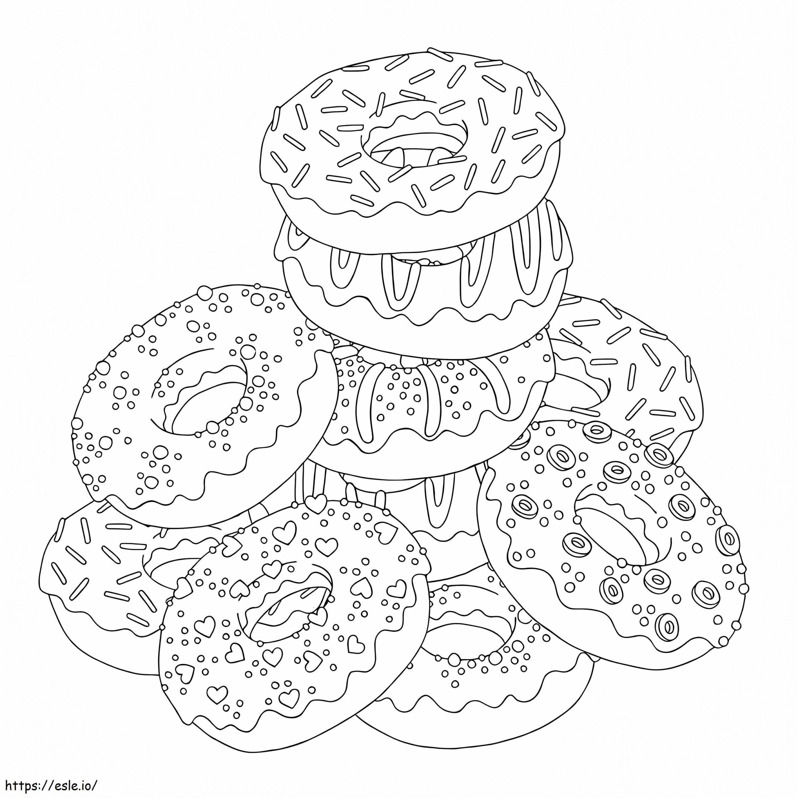 Normal Donuts Coloring Page
