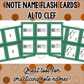 Note Name Flash Cards Alto Clef By The Balanced Beehive TpT