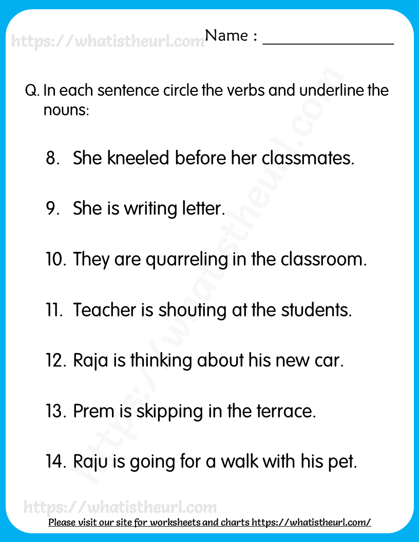 worksheets on nouns