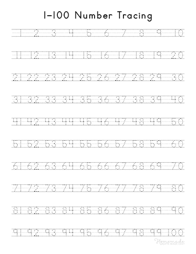 1 100 worksheet