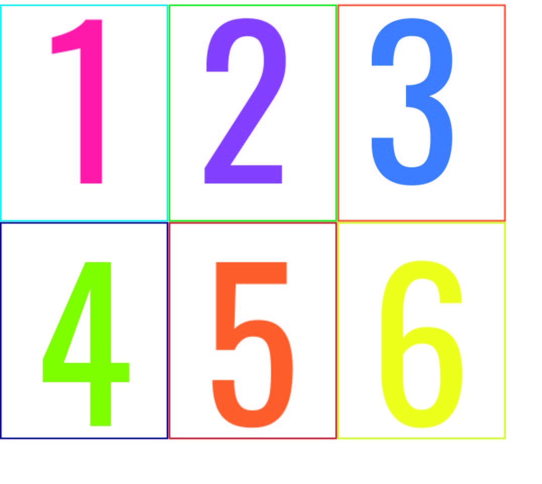 printable color numbers