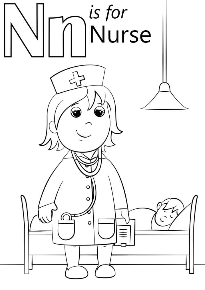 Nurse Coloring Page