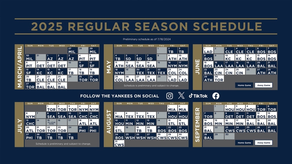 yankee game schedule 2018 printable