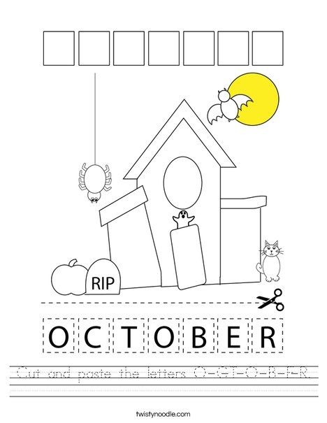 October Worksheets For Kindergarten Scary Halloween Activities