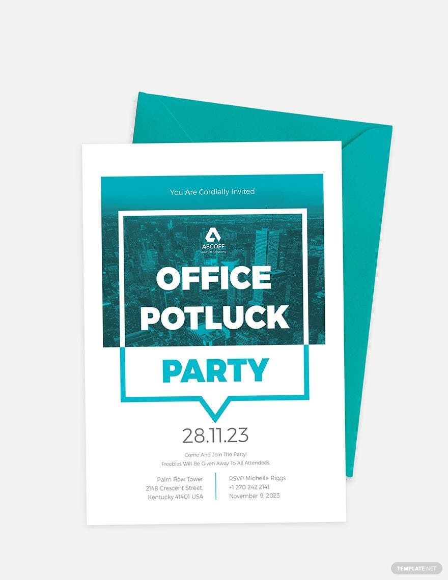Office Potluck Invitation Template In PSD Word Publisher Pages 