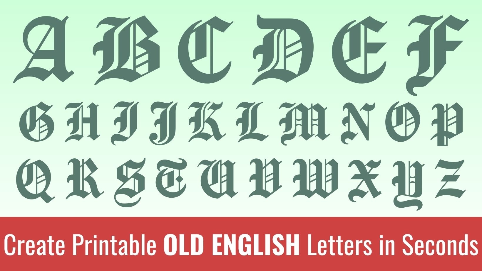 Old English Calligraphy Alphabet Printable Pdf Infoupdate
