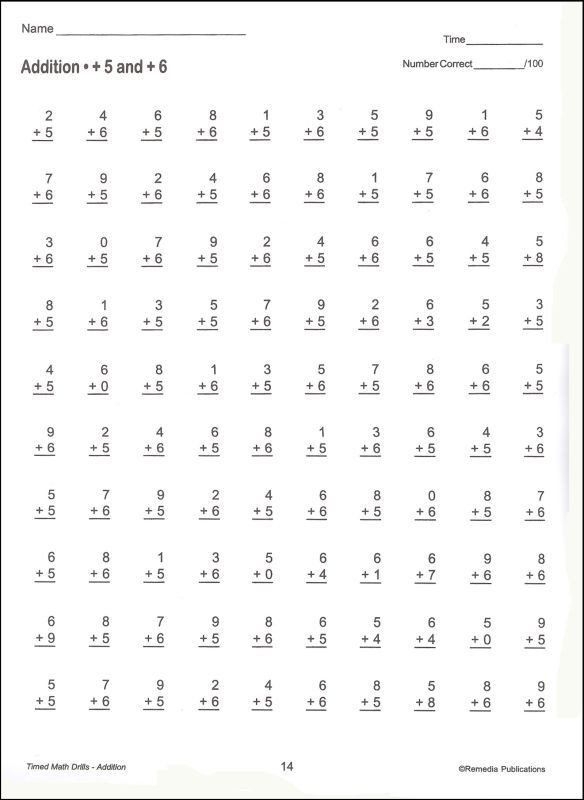 One Minute Multiplication Worksheet 2nd Grade Math Worksheets