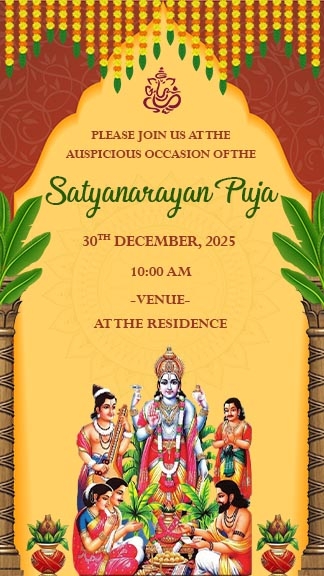 satyanarayan puja invitation template free