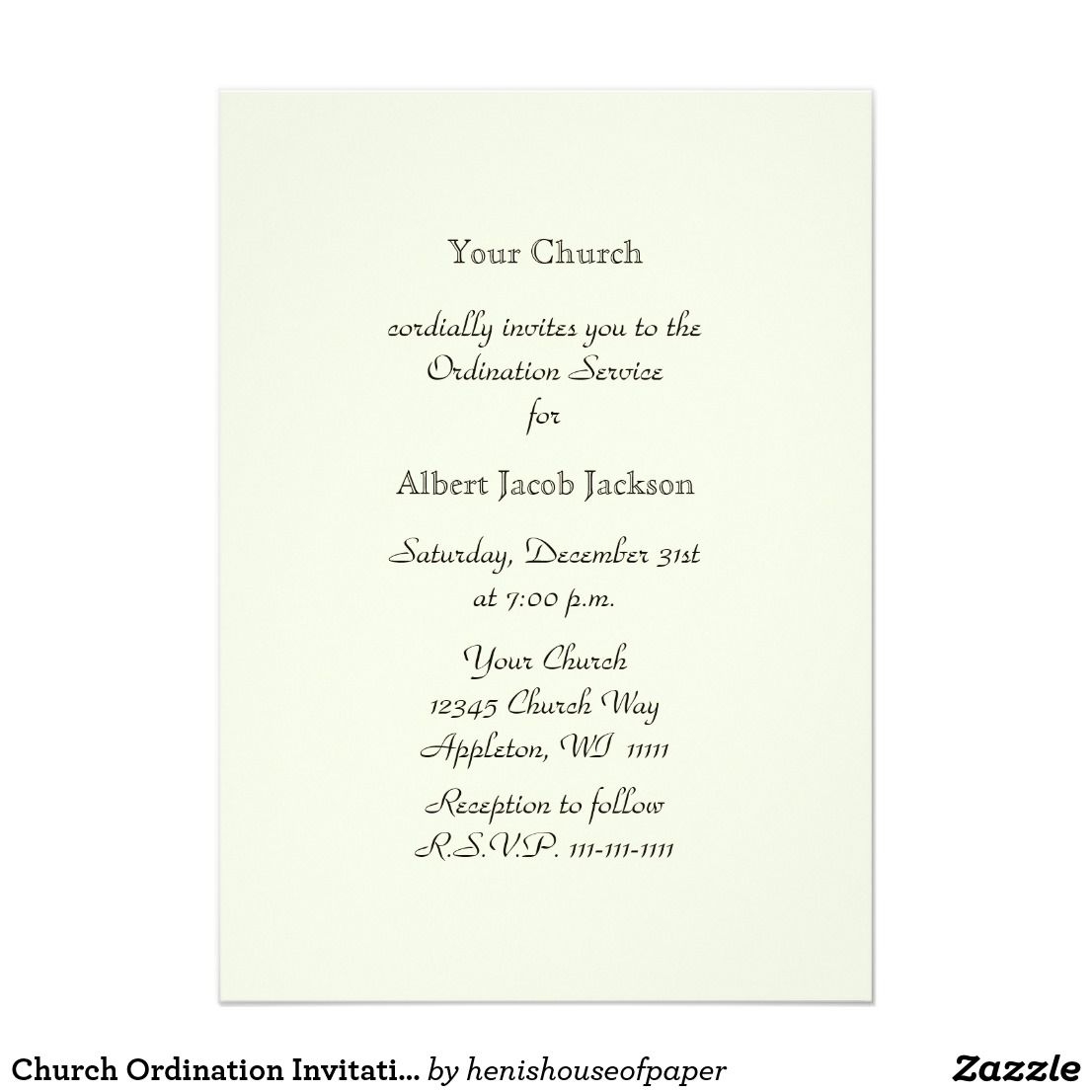 Ordination Invitation Template Printable Word Searches