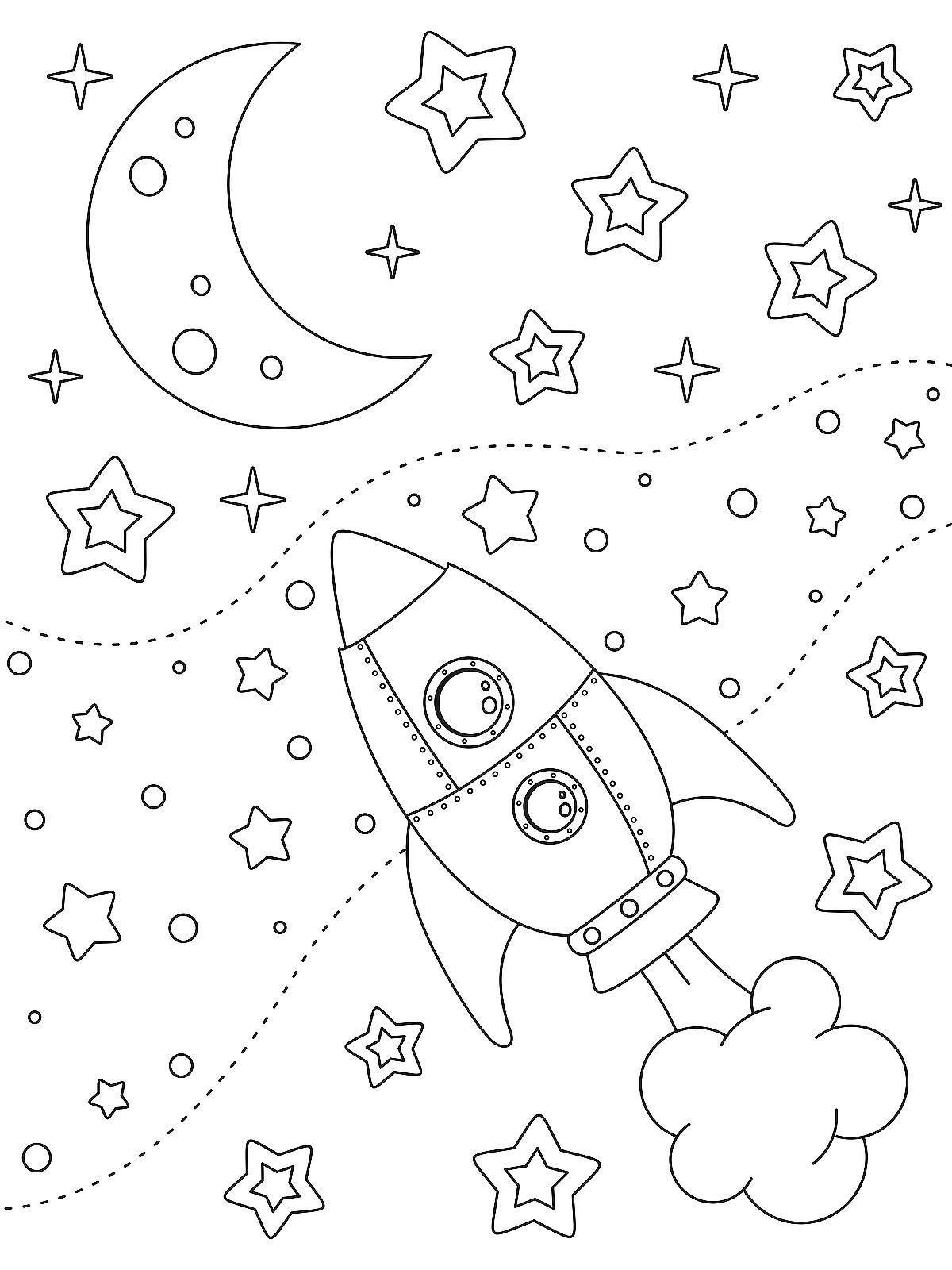 space coloring pages free