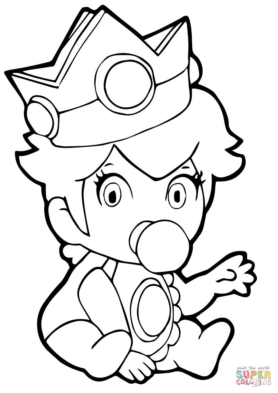 Mario Peach Coloring Pages