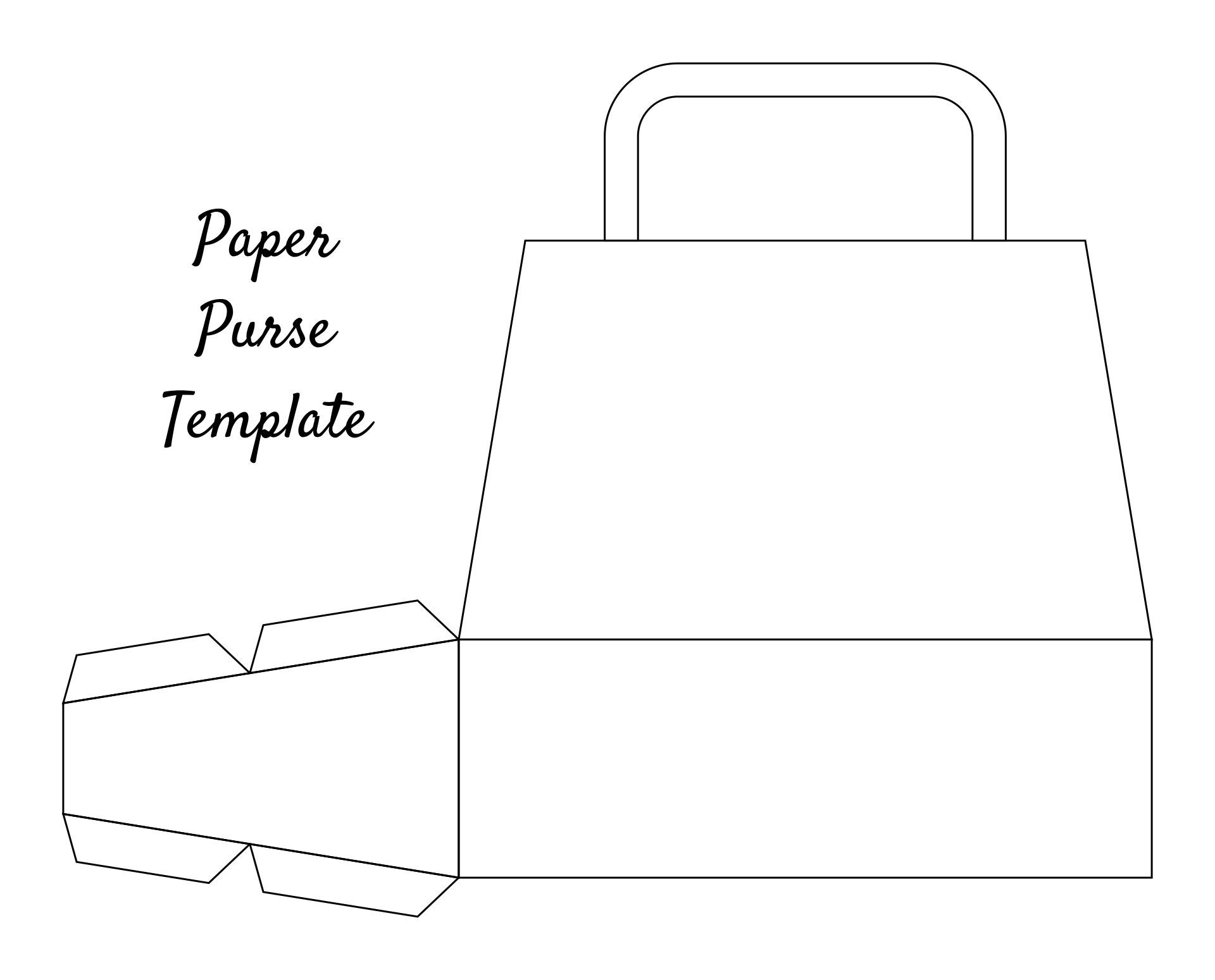 Paper Purse Templates 10 Free PDF Printables Printablee Basteln