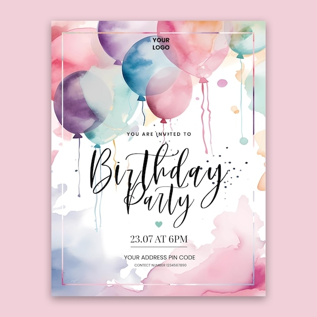Party Invitation Card Template Psd Free Printable Infoupdate