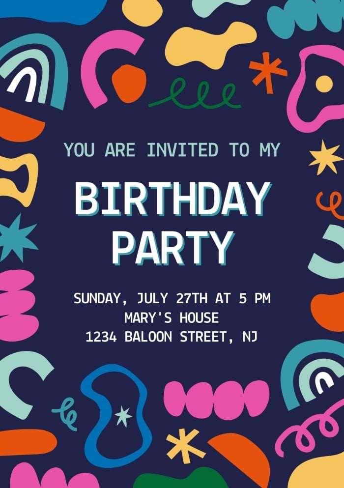 Party Invitation Template Pictures Infoupdate