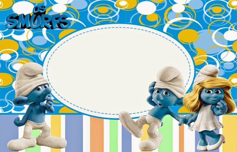 smurf invitation templates