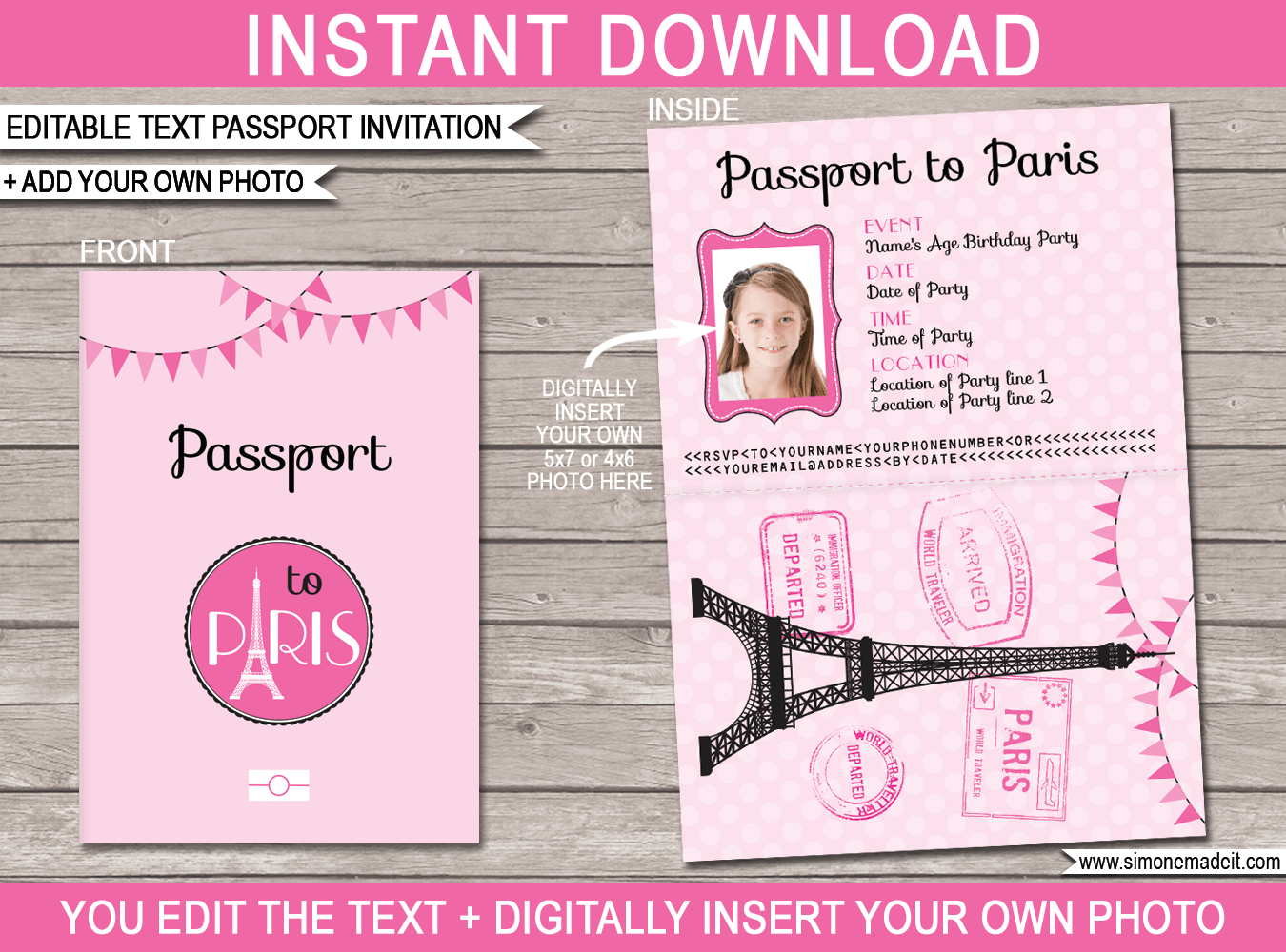 Passport Invitation Template Free Collection