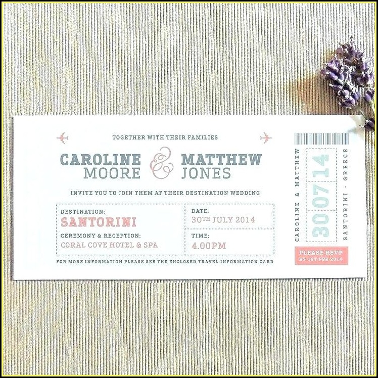 Passport Wedding Invitations Template Free Download Invitations 