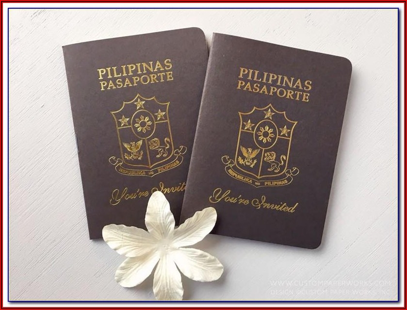 passport wedding invite template