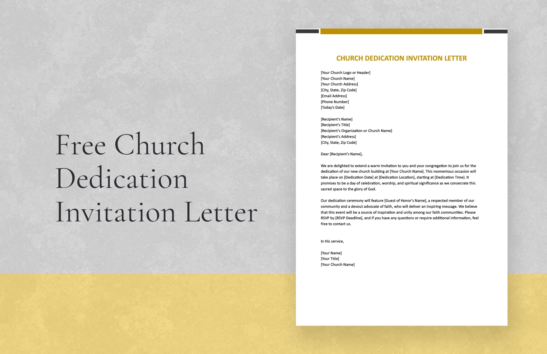 Pastor Anniversary Invitation Letter Infoupdate