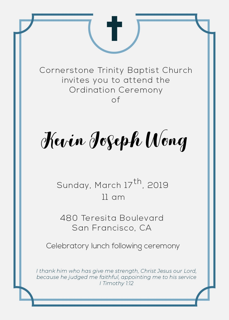 Pastor Ordination Invitation Letter Infoupdate