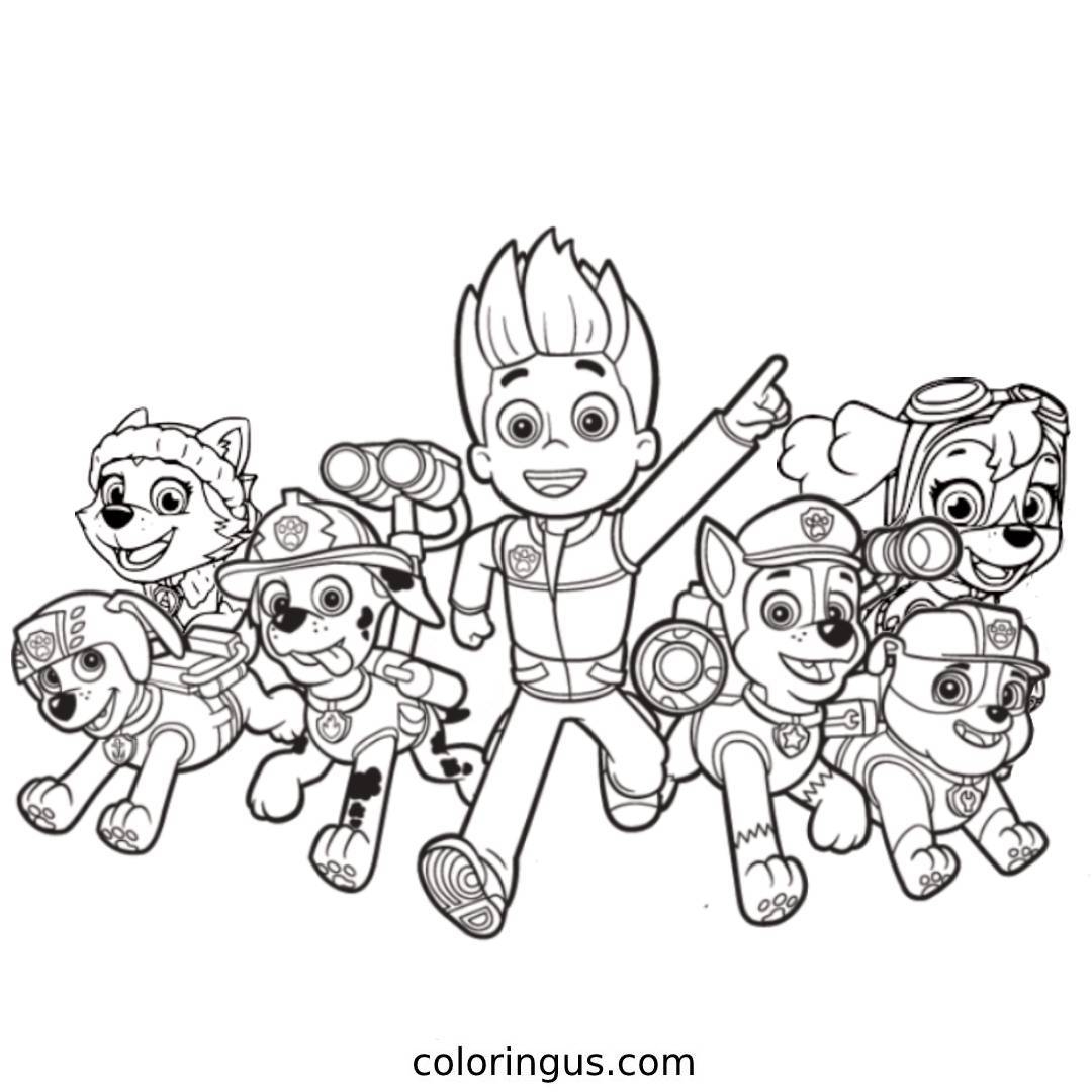 Paw Patrol Free Coloring Pages