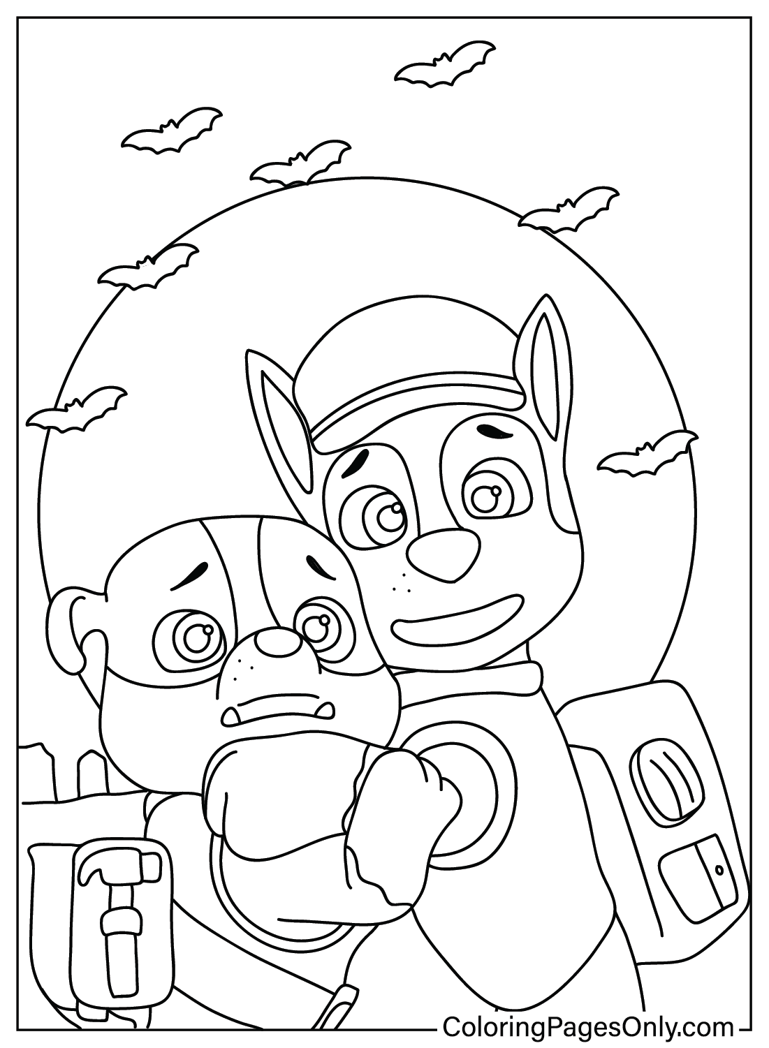Paw Patrol Halloween Coloring Sheet Free Printable Coloring Pages